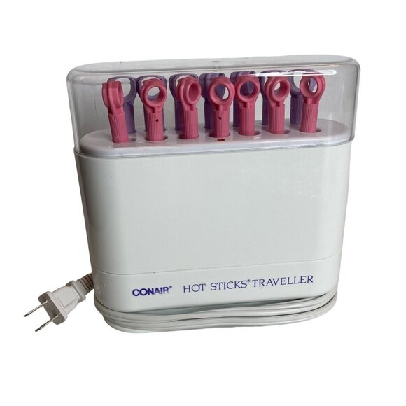 Conair Hot Sticks Traveller 14 Flexible Roller Set Box Retro Cheer Pageant Works - Picture 2 of 5